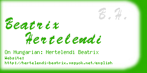 beatrix hertelendi business card